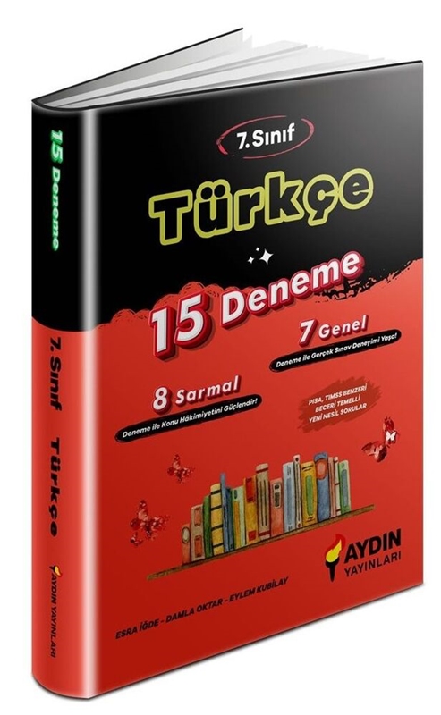 resm Aydın Yayınları 7. Sınıf Türkçe 15 Deneme