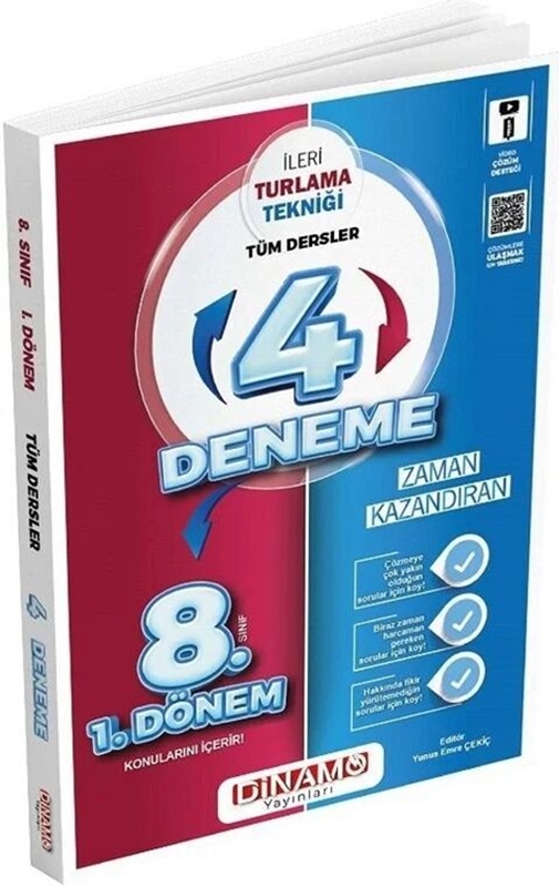 resm Dinamo Yayınları 8. Sınıf Tüm Dersler 1. Dönem İleri Turlama Tekniği 4 Deneme