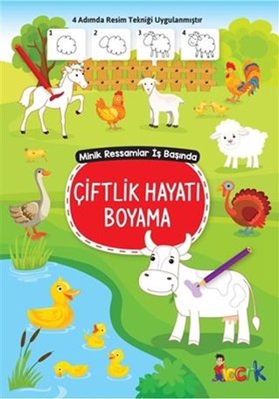 resm Çiftlik Hayatı Boyama - Minik Ressam İş Başında