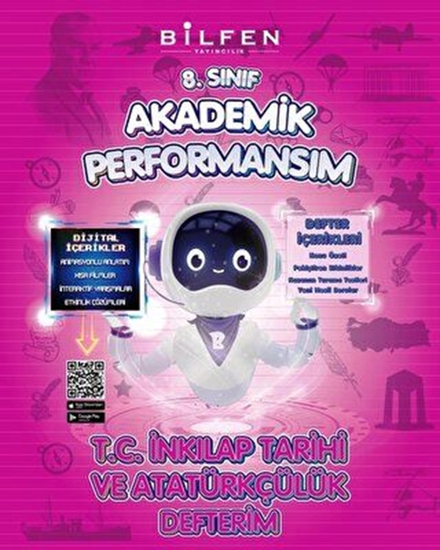 resm Bilfen Yayınları 8. Sınıf İnkılap Tarihi ve Atatürkçülük Akademik Performansım Defterim