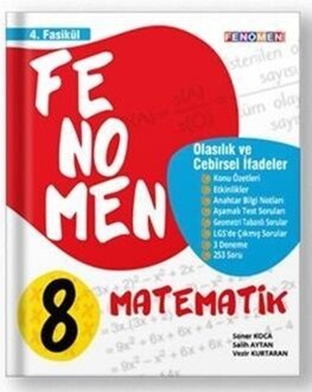 resm Fenomen Okul Yayınları 8. Sınıf Olasıılık ve Cebirsel İfadeler Fenomen Fasikülü