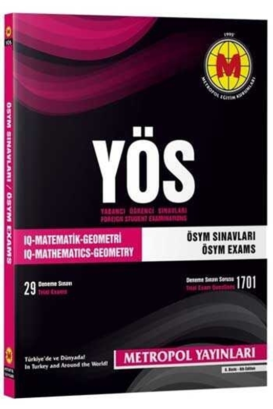 resm YÖS Matematik Geometri IQ ÖSYM Sınavları Metropol Yayınları