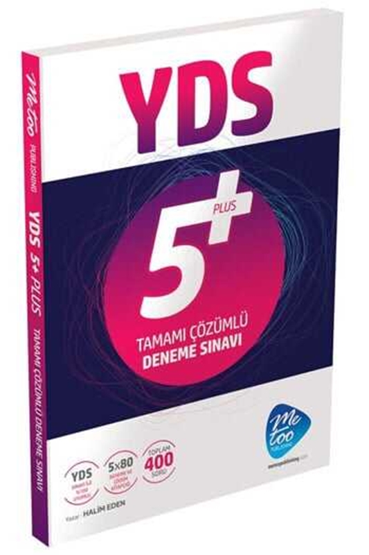 resm MeToo Publishing YDS Tamamı Çözümlü 5 Plus Deneme Sınavı