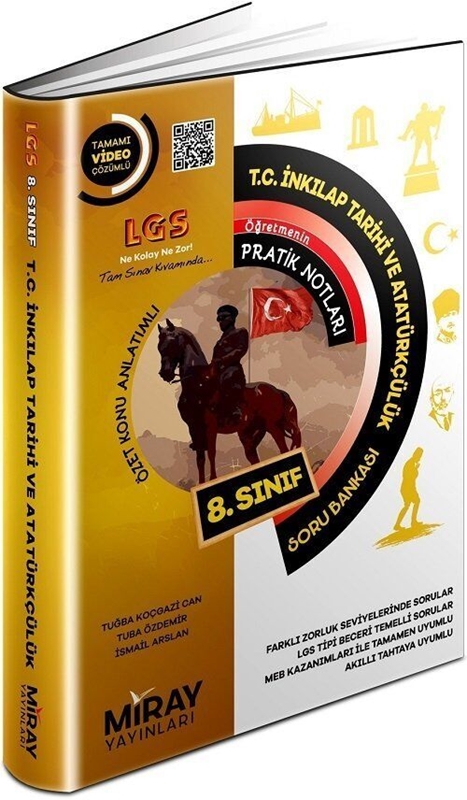 resm Miray Yayınları 8. Sınıf LGS T.C İnkılap Tarihi ve Atatürkçülük Öğretmenin Pratik Notları Soru Bankası