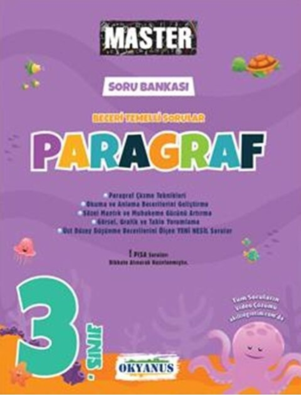 resm Okyanus Yayınları 3. Sınıf Master Paragraf Soru Bankası