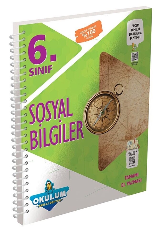 resm Murat Yayınları 6. Sınıf Sosyal Bilgiler Okulum Akıllı Defter