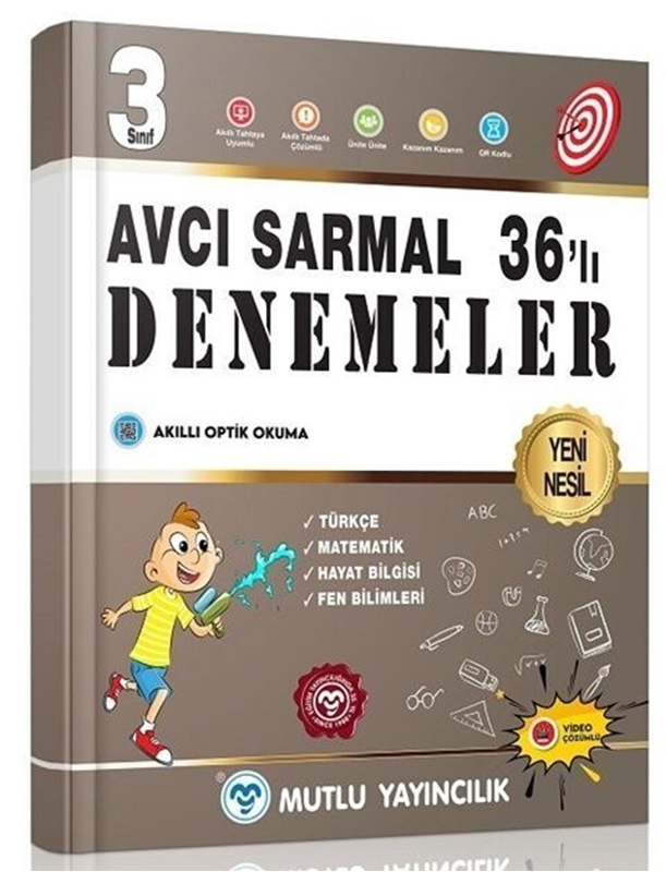 resm Mutlu Yayıncılık 3. Sınıf Tüm Dersler Sarmal Avcı 36 Deneme Video Çözümlü