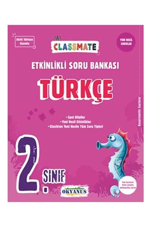 Resim Okyanus Yayınları 2. Sınıf Classmate Türkçe Etkinlikli Soru Bankası