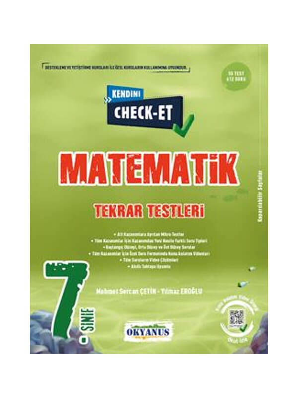 resm Okyanus Yayıncılık 7. Sınıf Kendini Check - Et Matematik Tekrar Testleri