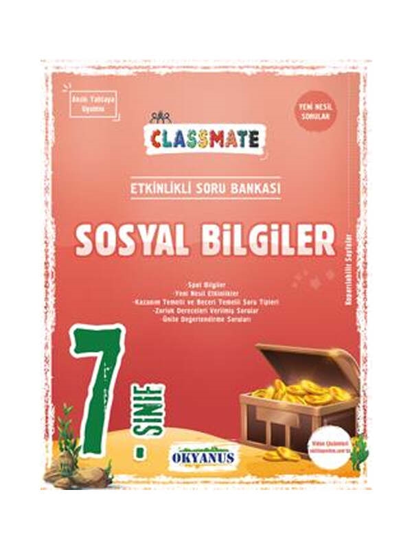 resm Okyanus Yayıncılık 7. Sınıf Classmate Sosyal Bilgiler Soru Bankası