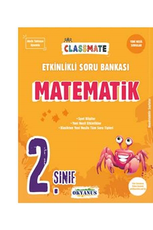 Resim Okyanus Yayınları 2. Sınıf Classmate Matematik Etkinlikli Soru Bankası