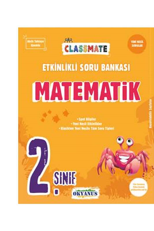 resm Okyanus Yayınları 2. Sınıf Classmate Matematik Etkinlikli Soru Bankası