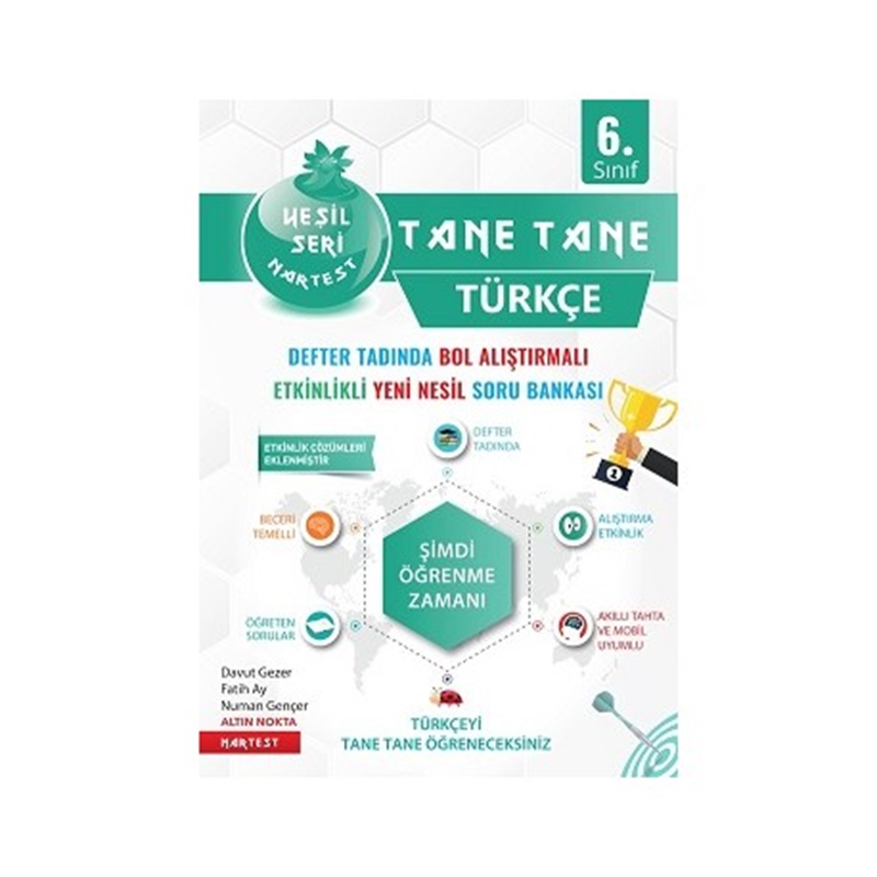 resm Nartest Yayınları 6. Sınıf Yeşil Tane Tane Türkçe Soru Bankası