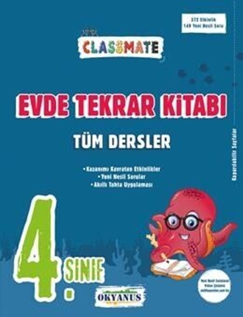 Resim Okyanus Yayınları 4. Sınıf Tüm Dersler Classmate Evde Tekrar Kitabı