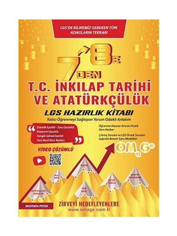 resm Omage Yayınları 7 den 8 e LGS T.C. İnkılap Tarihi ve Atatürkçülük Hazırlık Kitabı