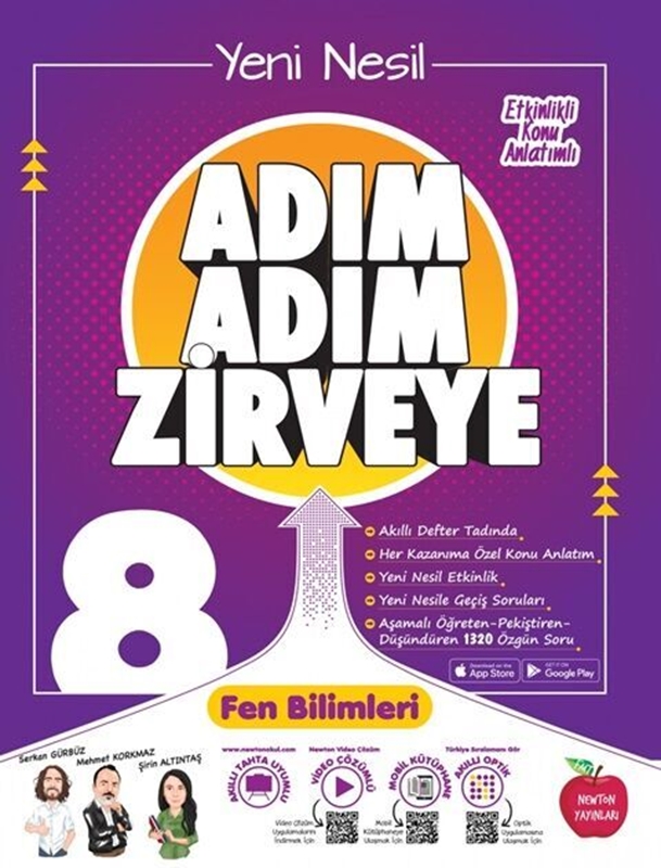 resm Newton Yayınları 8. Sınıf LGS Fen Bilimleri Adım Adım Zirveye