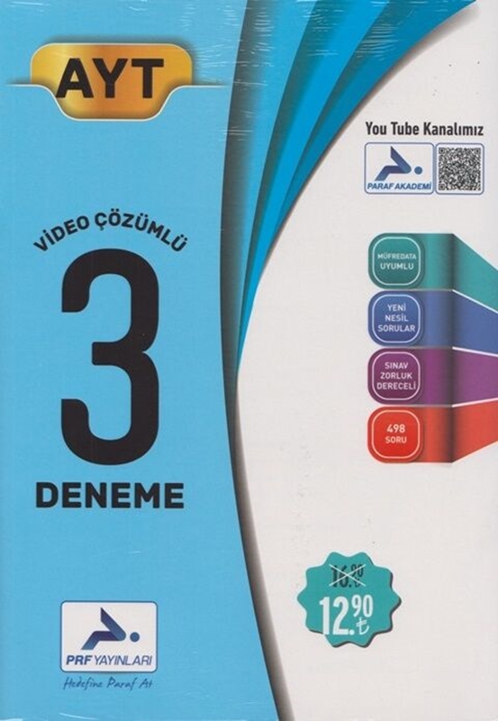 resm Paraf Yayınları AYT Video Çözümlü 3 Fasikül Deneme