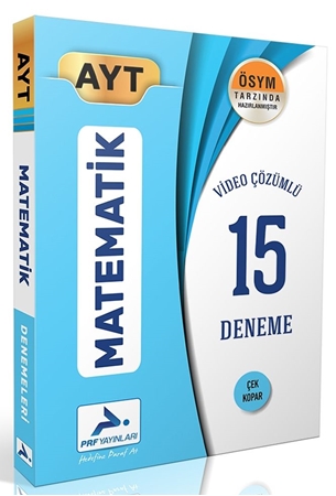 Resim Paraf Yayınları AYT Matematik Video Çözümlü 15 Deneme