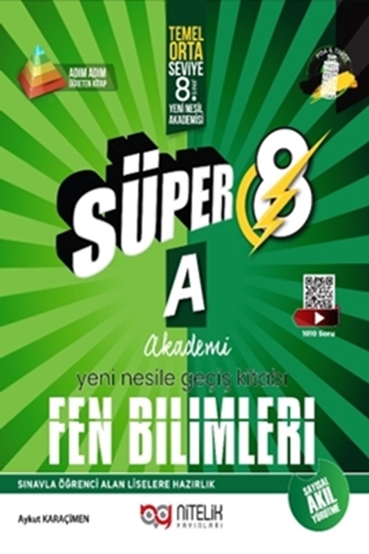 resm Süper 8. Sınıf Fen Bilimleri A Akademi Yeni Nesile Geçiş Kitabı