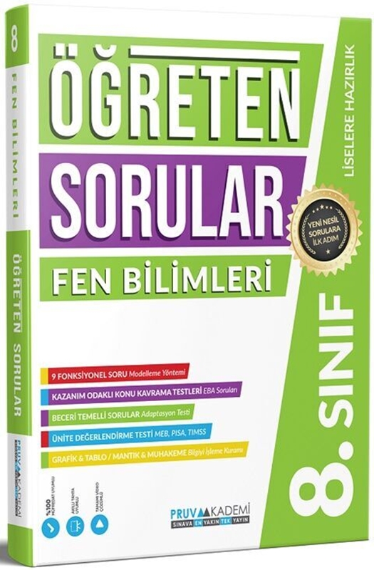 resm Pruva Akademi 8. Sınıf Fen Bilimleri Öğreten Soru Bankası