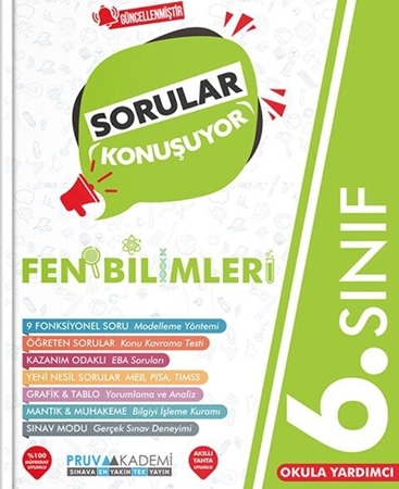 Resim Pruva Akademi 6. Sınıf Fen Bilimleri Sorular Konuşuyor Soru Bankası