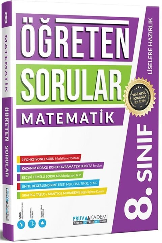 resm Pruva Akademi 8. Sınıf Matematik Öğreten Soru Bankası