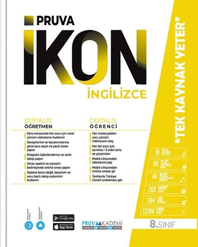 resm Pruva Akademi 8. Sınıf İngilizce İkon Konu Anlatımlı