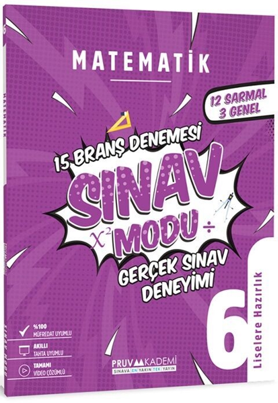 resm Pruva Akademi 6. Sınıf Matematik Sınav Modu 15 Deneme