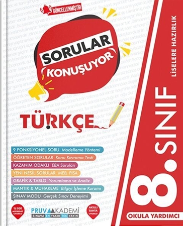 Resim Pruva Akademi 8. Sınıf Türkçe Sorular Konuşuyor Soru Bankası