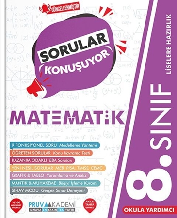 Resim Pruva Akademi 8. Sınıf Matematik Sorular Konuşuyor Soru Bankası