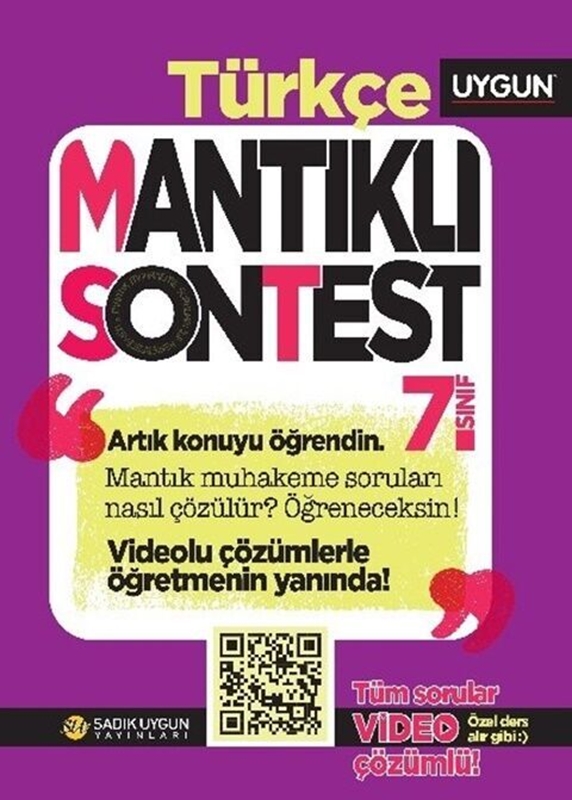 resm Sadık Uygun Yayınları 7. Sınıf Türkçe Mantıklı Son Test Video Çözümlü