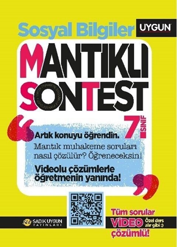 resm Sadık Uygun Yayınları 7. Sınıf Sosyal Bilgiler Mantıklı Son Test Video Çözümlü
