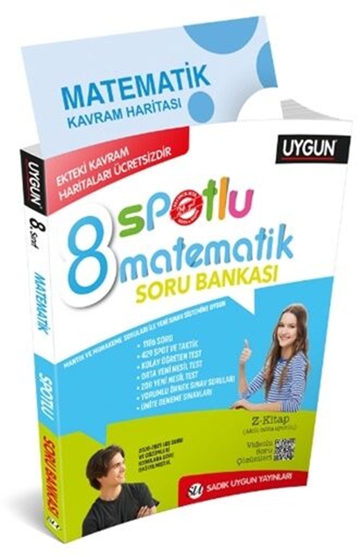 resm Sadık Uygun Yayınları 8. Sınıf Matematik Spotlu Soru Bankası
