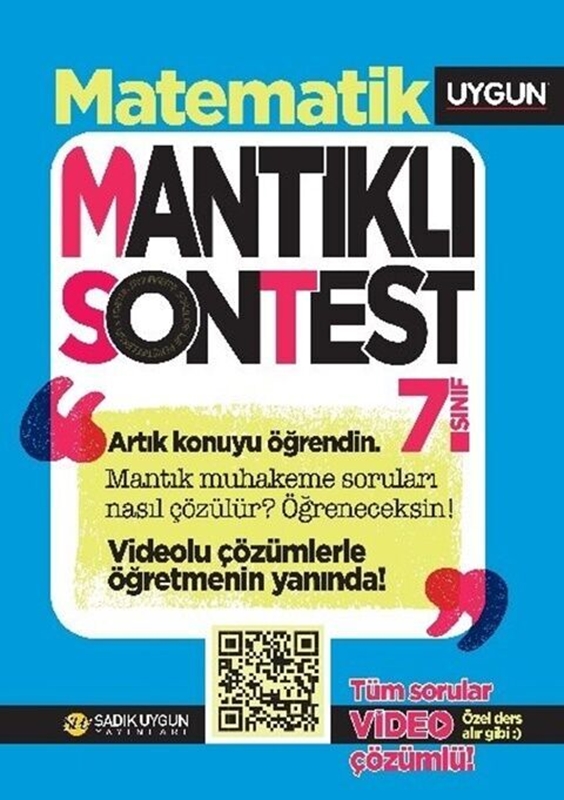 resm Sadık Uygun Yayınları 7. Sınıf Matematik Mantıklı Son Test Video Çözümlü