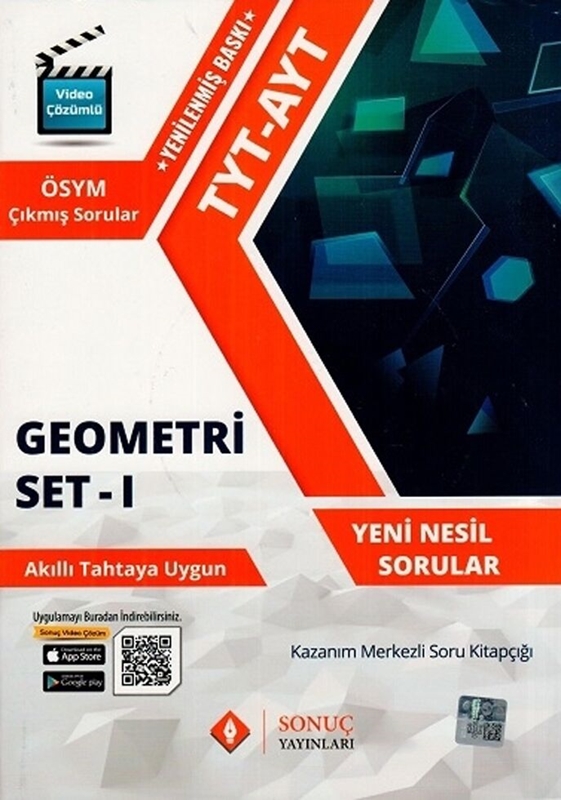 resm Sonuç Yayınları TYT AYT Geometri Set 1 Yenilenmiş Baskı
