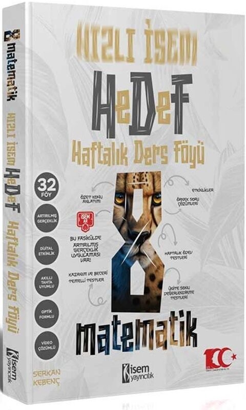 resm İsem Yayınları 8. Sınıf Hızlı İsem Matematik Hedef Haftalık Ders Föyü