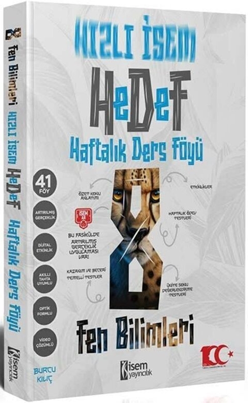 resm İsem Yayınları 8. Sınıf Hızlı İsem Fen Bilimleri Hedef Haftalık Ders Föyü