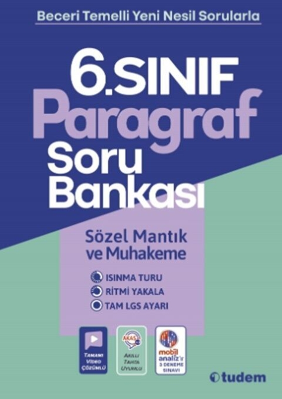 resm Tudem Yayınları 6. Sınıf Paragraf Soru Bankası