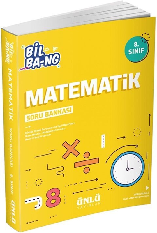 resm Ünlü Yayıncılık 8. Sınıf Matematik Bil Bang Soru Bankası