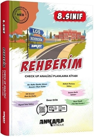 Resim Ankara Yayıncılık 8. Sınıf LGS Rehberim Check Up Analizli Planlama Kitabı