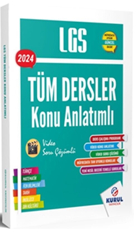 resm Kurul Yayıncılık 2024 8. Sınıf LGS Tüm Dersler Tek Kitap Konu Anlatımlı