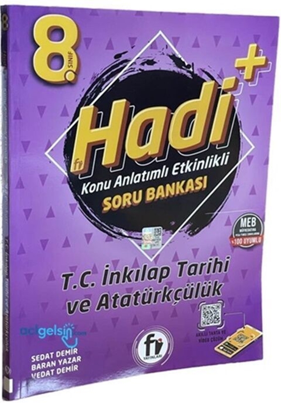 resm Fi Yayınları 8. Sınıf T.C. İnkılap Tarihi ve Atatürkçülük HADİ Soru Bankası