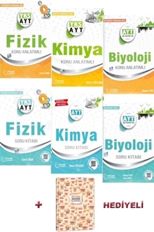 resm Palme Yayınevi AYT Fizik - Kimya - Biyoloji Konu Soru Bankası Seti + HEDİYELİ