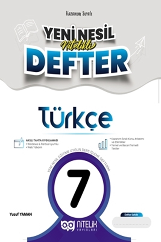 resm Nitelik Yayınları 7.Sınıf Yeni Nesil Nitelikli Türkçe Defter
