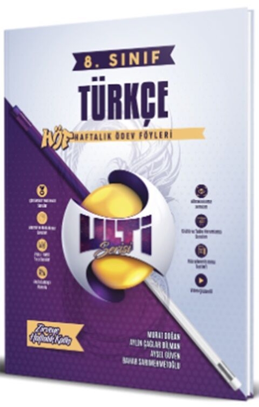 resm Bes Yayınları 8. Sınıf LGS Türkçe Ulti Serisi Haftalık Ödev Föyleri