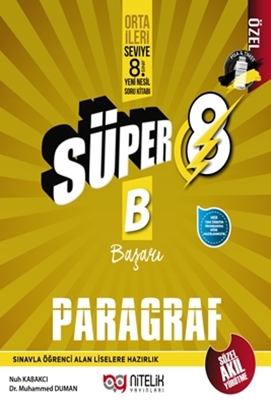 resm Süper 8. Sınıf Yeni Nesil Paragraf B Başarı Soru Kitabı