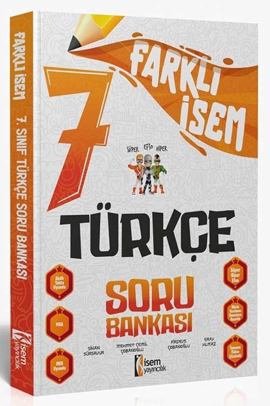 resm 2024 Farklı İsem 7. Sınıf Türkçe Soru Bankası İsem Yayıncılık