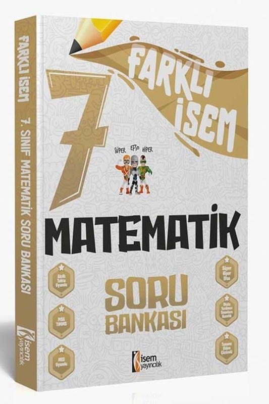 resm 2024 Farklı İsem 7. Sınıf Matematik Soru Bankası İsem Yayıncılık