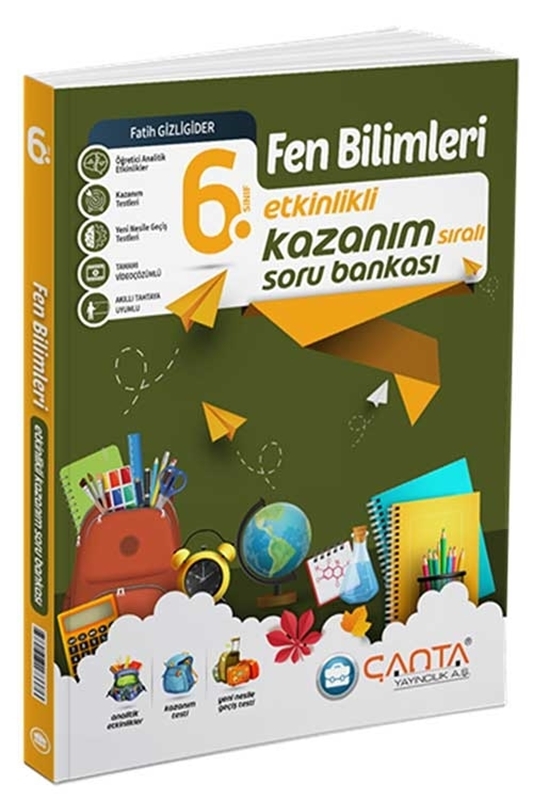 resm Çanta Yayınları 6. Sınıf Fen Bilimleri Etkinlikli Kazanım Soru Bankası