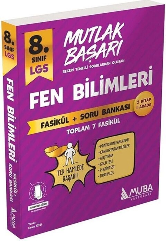 resm Muba Yayınları 8. Sınıf LGS Fen Bilimleri Mutlak Başarı Fasikül ve Soru Bankası